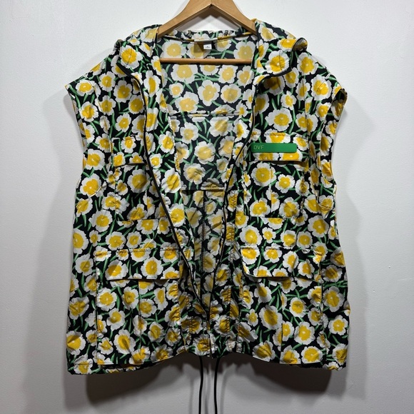 Diane Von Furstenberg Floral Hooded Vest - Picture 9 of 14